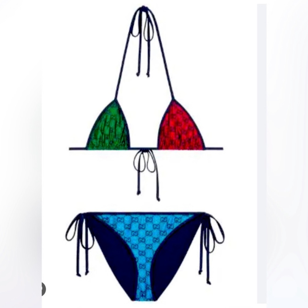 Gucci multicolored bikini swimsuit two piece